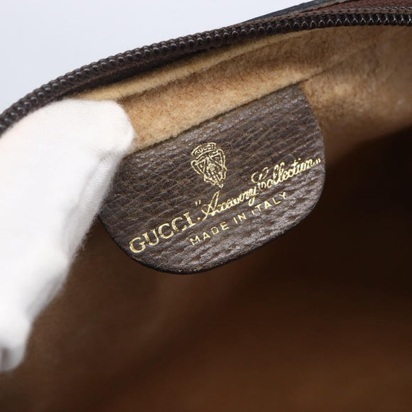 GUCCI GG Supreme Web Sherry Line Shoulder Bag PVC Beige Gold 010 378 Auth 150379