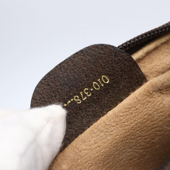 GUCCI GG Supreme Web Sherry Line Shoulder Bag PVC Beige Gold 010 378 Auth 150379