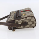 GUCCI GG Supreme Web Sherry Line Shoulder Bag PVC Beige Gold 010 378 Auth 150379-4