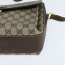 GUCCI GG Supreme Web Sherry Line Bag PVC Beige Gold 904 02 084 Auth 150380-15