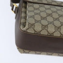 GUCCI GG Supreme Web Sherry Line Bag PVC Beige Gold 904 02 084 Auth 150380-16