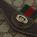 GUCCI GG Supreme Web Sherry Line Bag PVC Beige Gold 904 02 084 Auth 150380-18