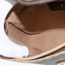 GUCCI GG Supreme Web Sherry Line Bag PVC Beige Gold 904 02 084 Auth 150380-21