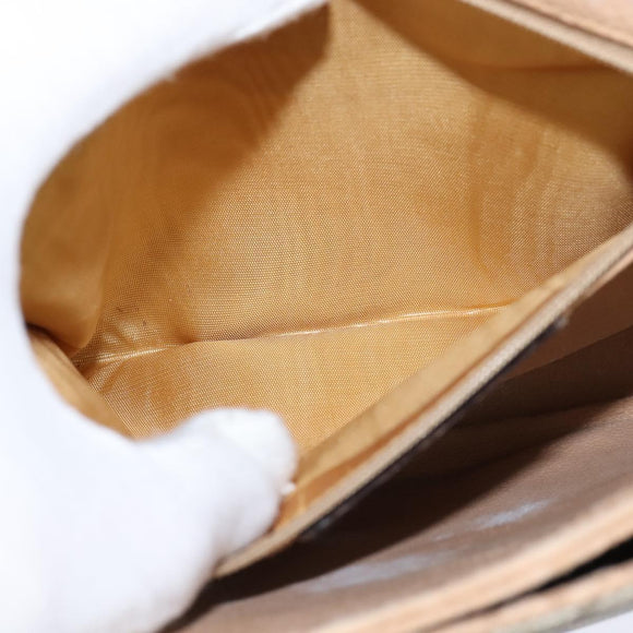 GUCCI GG Supreme Web Sherry Line Bag PVC Beige Gold 904 02 084 Auth 150380