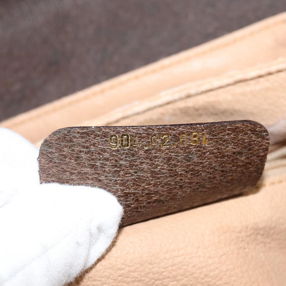 GUCCI GG Supreme Web Sherry Line Bag PVC Beige Gold 904 02 084 Auth 150380