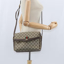 GUCCI GG Supreme Web Sherry Line Bag PVC Beige Gold 904 02 084 Auth 150380-25