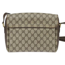 GUCCI GG Supreme Web Sherry Line Bag PVC Beige Gold 904 02 084 Auth 150380-2