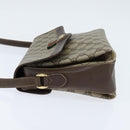 GUCCI GG Supreme Web Sherry Line Bag PVC Beige Gold 904 02 084 Auth 150380-3