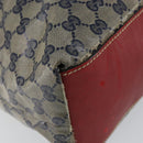 GUCCI GG Crystal Tote Bag Coated Canvas Navy Gold 131233 Auth 150381-11