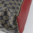 GUCCI GG Crystal Tote Bag Coated Canvas Navy Gold 131233 Auth 150381-13