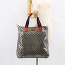 GUCCI GG Crystal Tote Bag Coated Canvas Navy Gold 131233 Auth 150381-23