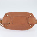 Chloe Angie Handtasche Leder 2-Wege Braun Gold Authentisch 150382-5