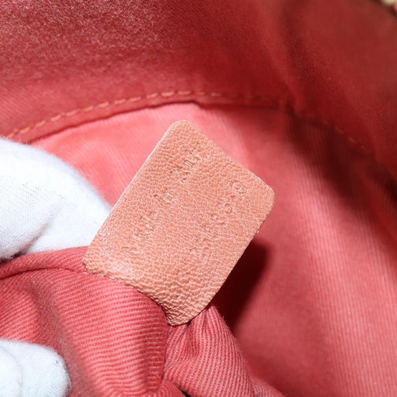 Chloe Angie Hand Bag Leather 2way Brown Gold Auth 150382