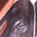 Salvatore Ferragamo Gancini Hand Bag Leather Brown Gold Auth 150384-19