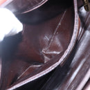 Salvatore Ferragamo Gancini Hand Bag Leather Brown Gold Auth 150384-21