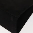 Salvatore Ferragamo Chain Gancini Shoulder Bag Suede Black Gold Auth 150385-16