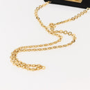 Salvatore Ferragamo Chain Gancini Shoulder Bag Suede Black Gold Auth 150385-7