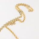 Salvatore Ferragamo Chain Gancini Shoulder Bag Suede Black Gold Auth 150385-8