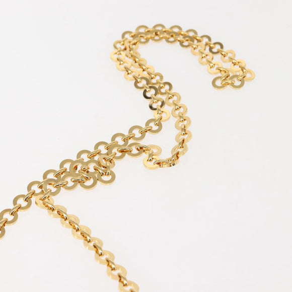 Salvatore Ferragamo Chain Gancini Shoulder Bag Suede Black Gold Auth 150385