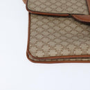 CELINE Macadam Canvas Shoulder Bag PVC Beige Gold Auth 150387-10