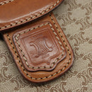 CELINE Macadam Canvas Shoulder Bag PVC Beige Gold Auth 150387-14