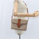 CELINE Macadam Canvas Shoulder Bag PVC Beige Gold Auth 150387-21