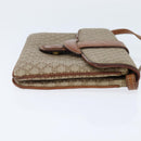 CELINE Macadam Canvas Shoulder Bag PVC Beige Gold Auth 150387-5