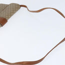 CELINE Macadam Canvas Shoulder Bag PVC Beige Gold Auth 150387-7