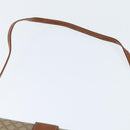 CELINE Macadam Canvas Shoulder Bag PVC Beige Gold Auth 150387-8