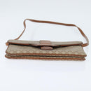 CELINE Macadam Canvas Shoulder Bag PVC Beige Gold Auth 150387-9