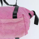 PRADA Shoulder Bag Nylon Pink Silver Auth 150388-14