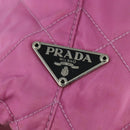 PRADA Shoulder Bag Nylon Pink Silver Auth 150388-17