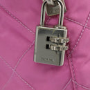 PRADA Shoulder Bag Nylon Pink Silver Auth 150388-10