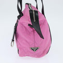 PRADA Shoulder Bag Nylon Pink Silver Auth 150388-4