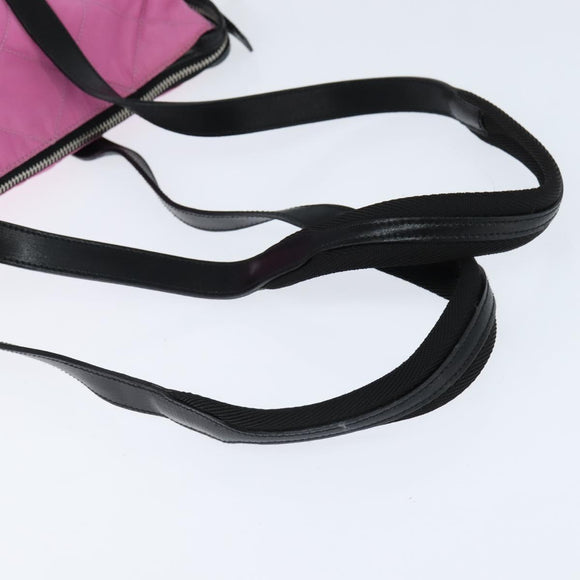 PRADA Shoulder Bag Nylon Pink Silver Auth 150388