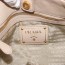 PRADA Chain Tote Bag Nylon Ivory Gold Auth 150390-19