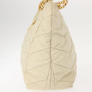 PRADA Chain Tote Bag Nylon Ivory Gold Auth 150390-4