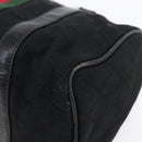 GUCCI GG Canvas Web Sherry Line Hand Bag Black Gold 012 3841 28 39 Auth 150392-10
