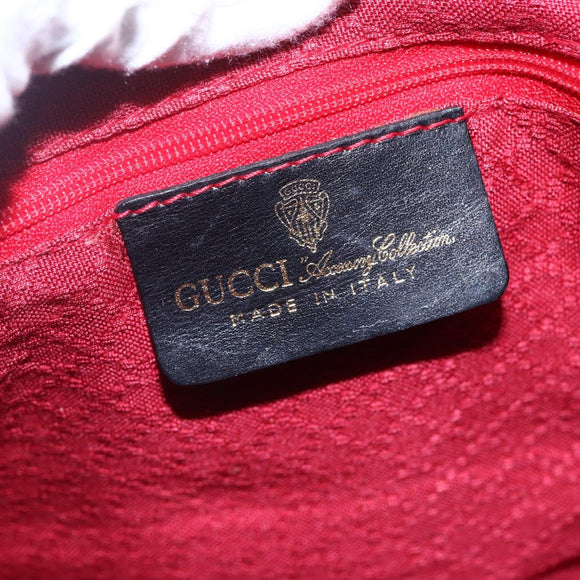 GUCCI GG Canvas Web Sherry Line Hand Bag Black Gold 012 3841 28 39 Auth 150392