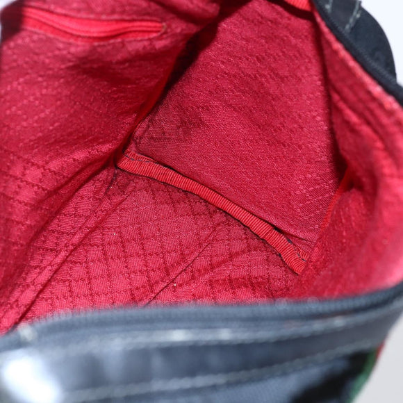 GUCCI GG Canvas Web Sherry Line Hand Bag Black Gold 012 3841 28 39 Auth 150392