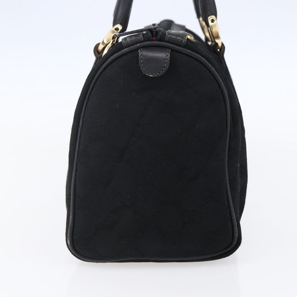 GUCCI GG Canvas Web Sherry Line Hand Bag Black Gold 012 3841 28 39 Auth 150392