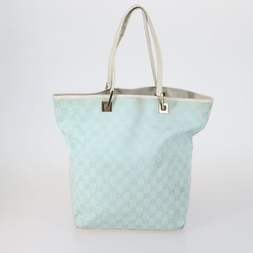 GUCCI GG Canvas Tote Bag 2 Set Light Blue Black Auth 150393 - 0