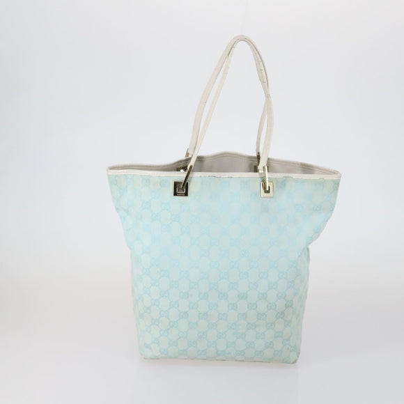 GUCCI GG Canvas Tote Bag 2 Set Light Blue Black Auth 150393