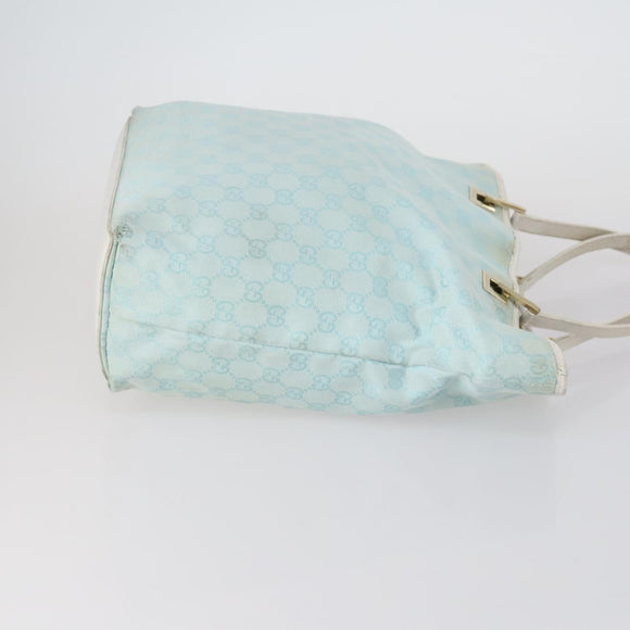 GUCCI GG Canvas Tote Bag 2 Set Light Blue Black Auth 150393