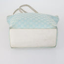 GUCCI GG Canvas Tote Bag 2 Set Light Blue Black Auth 150393-7
