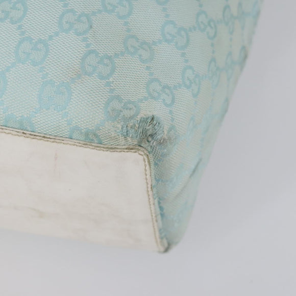 GUCCI GG Canvas Tote Bag 2 Set Light Blue Black Auth 150393
