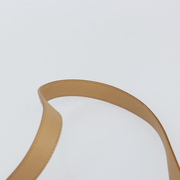 Salvatore Ferragamo Gancini Hand Bag Leather 2way Beige Silver Auth 150400