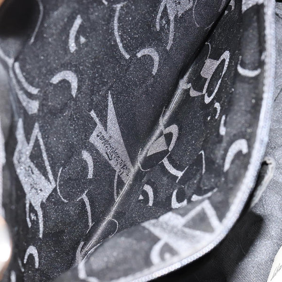 Salvatore Ferragamo Gancini Hand Bag Leather 2way Beige Silver Auth 150400