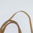 Salvatore Ferragamo Gancini Tote Bag Leather 2way Beige Gold Auth 150401-10