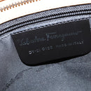 Salvatore Ferragamo Gancini Tote Bag Leather 2way Beige Gold Auth 150401-17